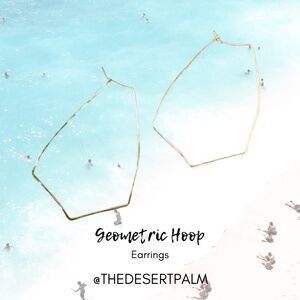 14K Gold Filled Geometric Wire Hoop Earrings | Modern Minimalist